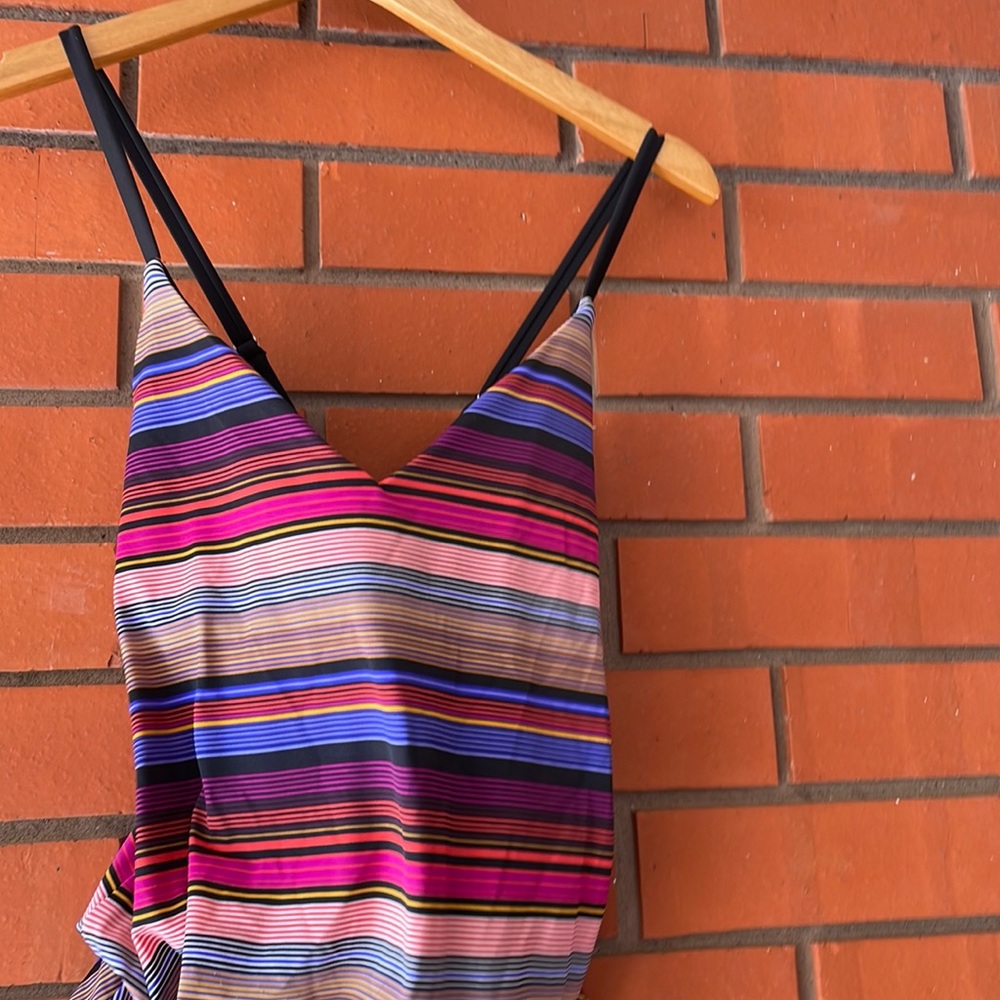 ATHLETA Women's Capri Striped Blousy One Piece Swimsuit Swimwear 34D/DD - Picture 2 of 10